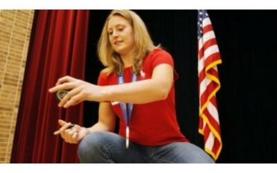 OLYMPIAN LYNDSEY FRY VISITS CALALLEN HS IN CORPUS CHRISTI