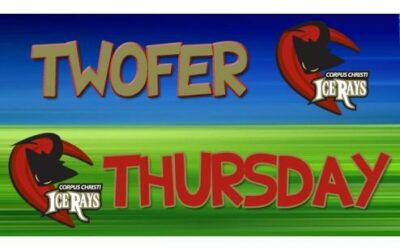 ICERAYS ADD TWOFER THURSDAY TO PROMOTIONAL LINEUP