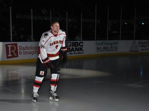 LABURN LIFTS ICERAYS OVER KILLER BEES IN OVERTIME, 2-1