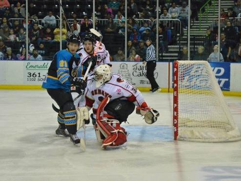 ICERAYS STUNG BY KILLER BEES, 7-3