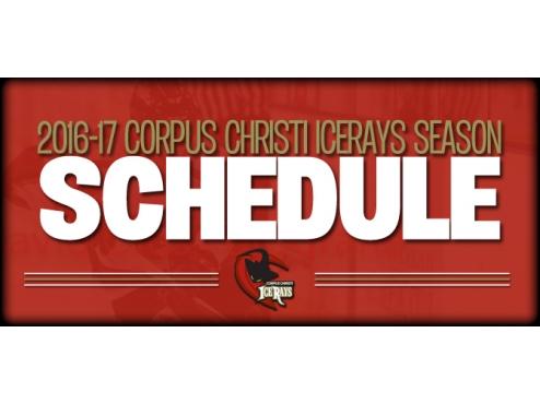 2016-17 ICERAYS REGULAR SEASON SCHEDULE RELEASED