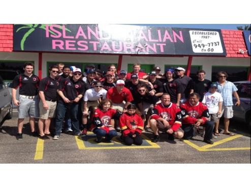 ICERAYS THANK ISLAND ITALIAN RESTAURANT FOR HOSPITALITY