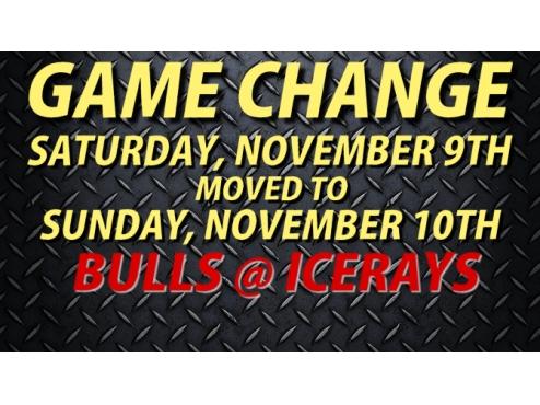 GAME CHANGE: SATURDAY 11/9 MOVED TO SUNDAY 11/10
