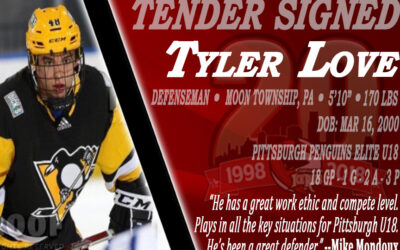 IceRays Tender Defenseman Tyler Love