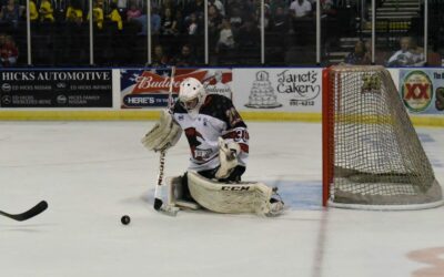 Veltri Backstops IceRays to Shutout against Lone Star