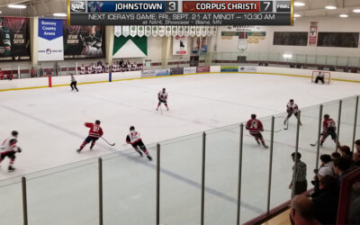 RANDALL’S HAT TRICK POWERS ICERAYS TO 7-3 WIN