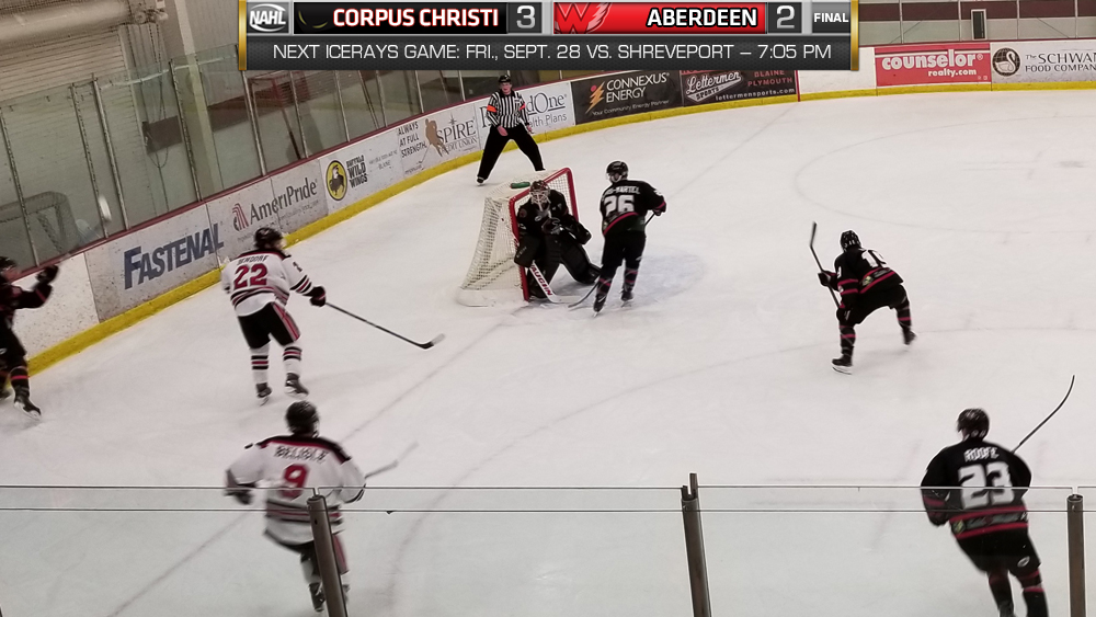 ICERAYS BATTLE TO 3-2 WIN OVER ABERDEEN SATURDAY