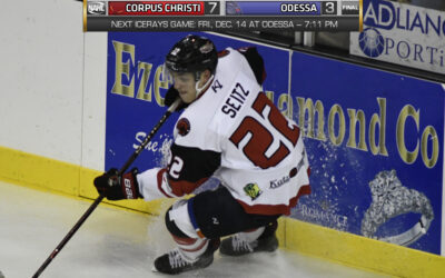 SEITZ RECORDS ANOTHER HAT TRICK AS ICERAYS BEAT ODESSA 7-3