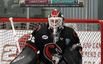 ICERAYS WIN STREAK ENDED WITH 1-0 LOSS AT SHREVEPORT