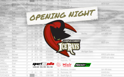 ICERAYS START SEASON TONIGHT; ROSTER AND BROADCAST DETAILS ANNOUNCED