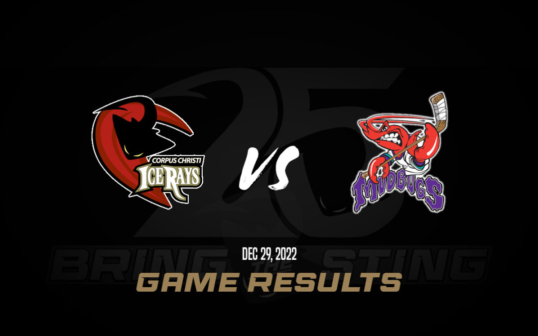 IceRays’ Downed by Mudbugs 7-3 After Slow Start in First Game Back from Holiday Break
