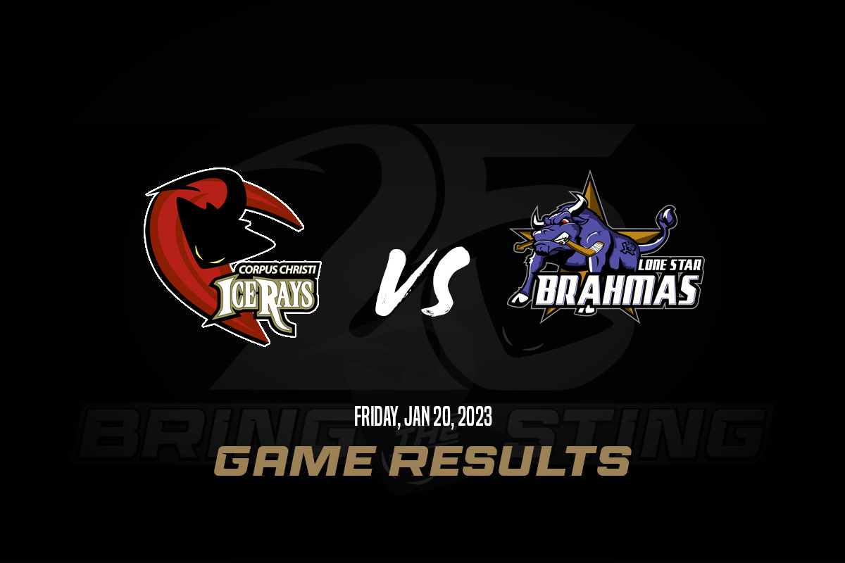 Jan 20- Game Results- IceRays Vs. Brahmas