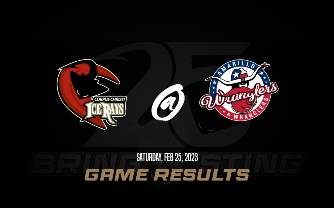 IceRays Downed by Wranglers in Weekend Finale, 7-1