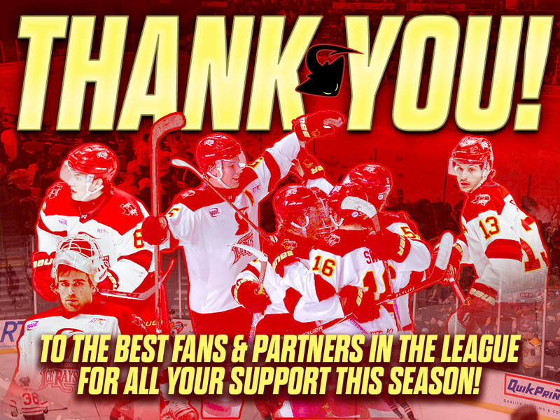 Thank you! To the best fans & partners in the league for all your support this season!