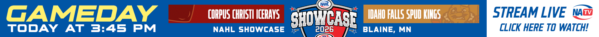 Click Here to Watch the IceRays in the NAHL Showcase - LIVE! Click Here to Watch the IceRays in the NAHL Showcase - LIVE!